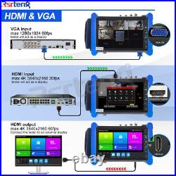 Rsrteng 7 Inch 8K AHD CVI TVI SDI VGA HDMI CCTV Tester IPC-7600COVTADHS Plus
