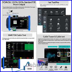 Rsrteng 7inch CCTV Tester 4K AHD CVI TVI SDI Camera Monitor VGA HDMI TDR OPM POE