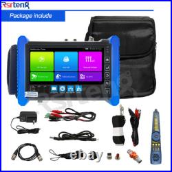 Rsrteng 7inch CCTV Tester 4K AHD CVI TVI SDI Camera Monitor VGA HDMI TDR OPM POE