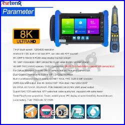 Rsrteng 8K 7 CCTV Tester Security Camera Monitor 4K HD CVI TVI AHD POE VGA HDMI