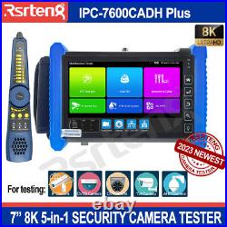 Rsrteng 8K 7 Security Camera Tester 4K CCTV Tester HD CVI TVI AHD POE VGA HDMI