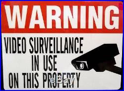 SECURITY SYSTEM SURVEILLANCE CAMERAS ALARM WARNING YARD SIGNS+ADT'L STICKERS LOT