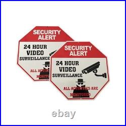 Security Alert Surveillance Signs (12x12) like ADT. 300 Pack