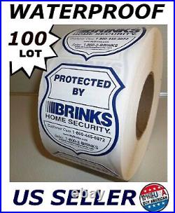 Sticker decals for home business windows BRINKS video security system Bulk Lot