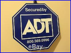 TWO NEW ADT Lawn Sign + 4 Burglar Alarm Sticker Decal Door Window Home Security
