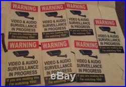 VIDEO SURVEILLANCE Security Decal Warning Sticker (if you are.) set of 7