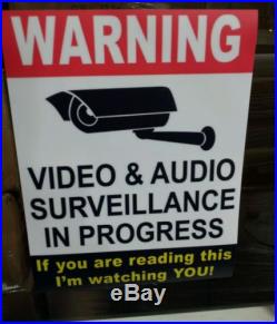 VIDEO SURVEILLANCE Security Decal Warning Sticker (if you are.)set of 9 pcs
