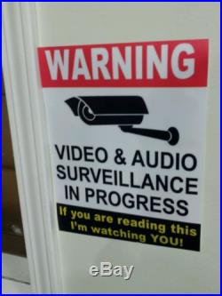 VIDEO SURVEILLANCE Security Decal Warning Sticker (if you are.)set of 9 pcs