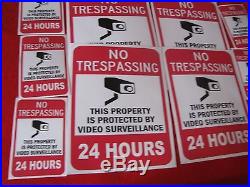 VIDEO SURVEILLANCE Security Decal Warning Sticker (no trespassing)set of 10 pcs