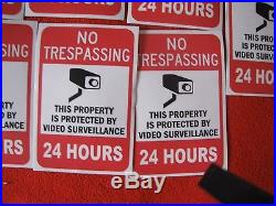 VIDEO SURVEILLANCE Security Decal Warning Sticker (no trespassing)set of 7 pcs