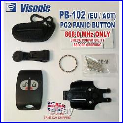 Visonic Powerg PG2 PB-102 Urgence 2 Bouton Affolement 868-0 MHZ (Ue / Adt)