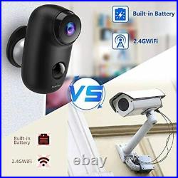 Wireless Outdoor Security Camera, KAMTRON 1080P Home Security Rechargeable Batte