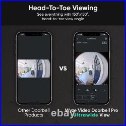 Wyze Wireless Video Doorbell Pro Chime Included 1440 HD Video 11 Aspect Wyze Wireless Video Doorbell Pro Chime Included 1440 HD Video 11 Aspect