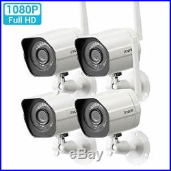 Zmodo Outdoor Security Camera (4 Pack), 1080p Full HD Wireless Cameras for Home